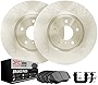 Dynamic Friction Company Front Brake Rotors with 3000 Series Ceramic Brake Pads includes Hardware 6312-76184