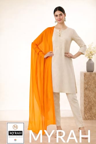 Image of MYRAH Chiffon Solid Casual Daily Use Dupatta For Women's & Girls Length - 2.50 Meter