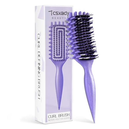 Curly Hair Brush,Curl Defining Brush for Effortlessly Defined Curls & Waves,Vented Hair Brush for...