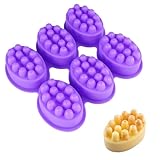 6 Kavität Oval Massage Seifen Form, Haarbürste Seifenform, Massage Silikonform, Seife Selber...