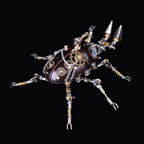 Rompecabezas de metal 3D: kit de modelo mecánico de unicornio e insectos con 324 piezas 4