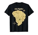 Jurassic Park Isla Nublar Map T-Shirt - Black, Women's, Small, Short Sleeve, Classic Fit, Cotton 60% Polyester 40%