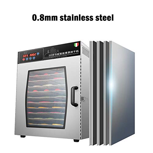 Fayelong Dörrgerät Dörrautomat Dörrapparat Obsttrockner Digitaler Bildschirm Max 99 Stunden Timer Temperaturkontrolle 40-90°C Edelstahl 12 Etagen 220V 1000W – Bild 8