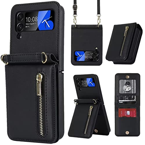 Étui Samsung Galaxy Z Flip 4 avec porte-cartes et bandoulière pour vos sorties quotidiennes