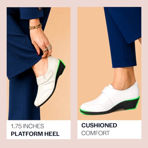 Image of FAUSTO Women's Outdoor Fashion Hook and Loop Platform Heel Wedges