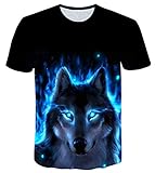 Chiclook Cool Unisex T Shirt 3D Print Wolf/Husky Dog Swag T-Shirt Tops