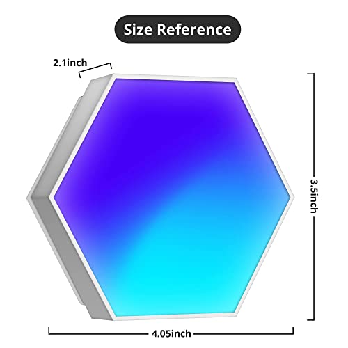 Lumoonosity-LED-Hexagon-Lights-Dream-Color-Hexagon-LED-Light-Music-Sync-Color-Changing-Hexagon-Wall-Lights-RGB-Hexagon-Lights-for-Bedroom-Gaming-Room-Cool-Hexagon-Wall-Panels