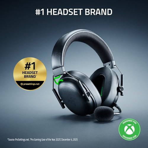 Image of Razer BlackShark V3 Wireless Gaming Headset for Xbox: 50mm Drivers - Super Wideband Mic - 2.4 GHz, Bluetooth, USB - Works with PC, Mac, PS5, Nintendo Switch, Smartphone - Long Battery Life - Black