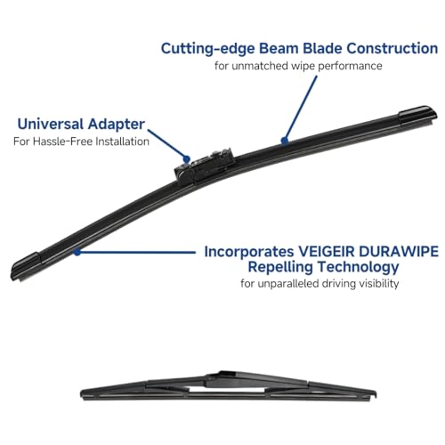 3 Pack Windshield Wiper Blades Compatible With Mazda CX-5 CX-9 2017 2018 2019 2020 2021 2022 CX5 CX9 Original Factory Quality Front Rear Wipers Blade Set for My Car - 24