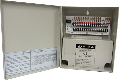 Image of Power Supply Distribution Box - 12V DC 18 channels 10 Amps, Resettable PTC Fuse