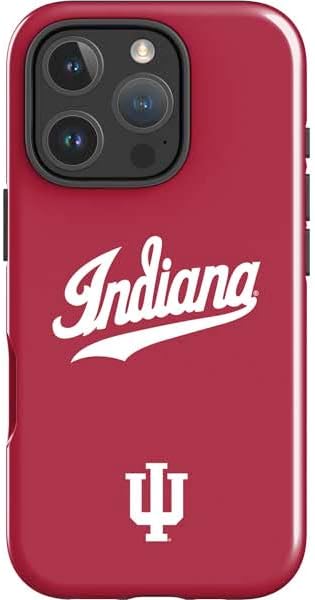 Skinit Impact Phone Case Compatible with iPhone 16 Pro - Officially Licensed Indiana University IU Logo Design