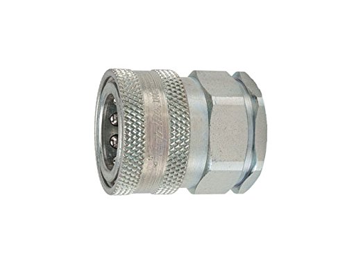 Parker Hannifin VHC12-12F Snap-Tite Series H Steel Multi-Purpose Hydraulic Quick Coupler with Female Pipe Thread, Poppet Valve, 3/4" Body Size, 3/4"-18 NPTF Port End, 2.42" Length
