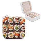 VstaDank Muchos joyeros de comida de sushi, hermosas cajas de anillos portátiles, bonito estuche de joyería de gran capacidad, organizador de joyas para madres, regalos para aretes, anillos, pulseras