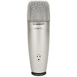  Samson USB Studio Condenser Microphone with Real-Time Monitoring Large Diaphragm Condenser Microphone for Broadcasting