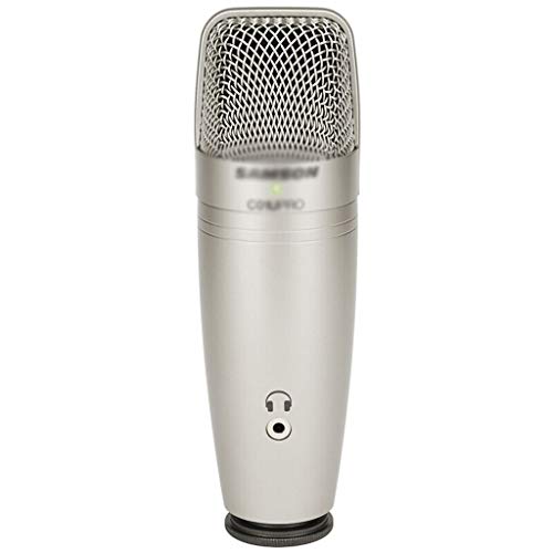Samson Studio Condenser Microphone with Real-time Monitoring Large Diaphragm for Broadcasting