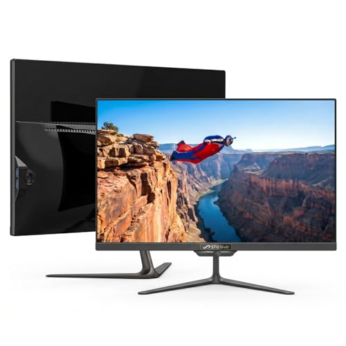 Image of STGSivir All in One Desktop Computer, 23.8 inch FHD Display, Intel Core i7 up to 3.9G, 16GB RAM, 512GB SSD, WiFi 5, BT, RGB Keyboard & Mouse, Webcam, Windows 11 Home