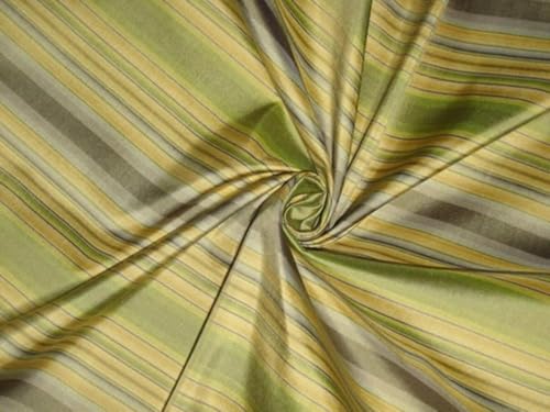 Taffetas de soie à rayures multicolores en 137cm pour vos créations