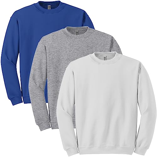 Image of Gildan Men's Cotton Spandex Polyester Blend Crew Neck Sweatshirt