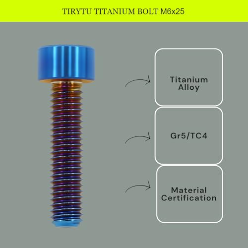 Image of M6x25 Titanium Bolts Hex Socket Cap Screw, Burnt Blue, 4PC