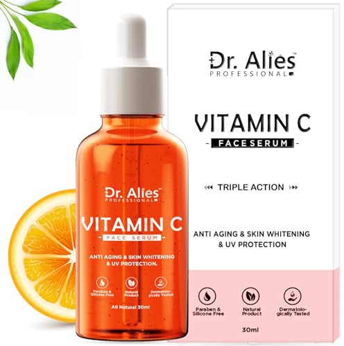 Dr. Alies - Professional Vitamin C Serum | Brightening Skin, Anti-Aging, and Skin Repair - Supercharged Face Serum | Dark Circles, Fine Lines & Sun Damage Correction | 30 ml