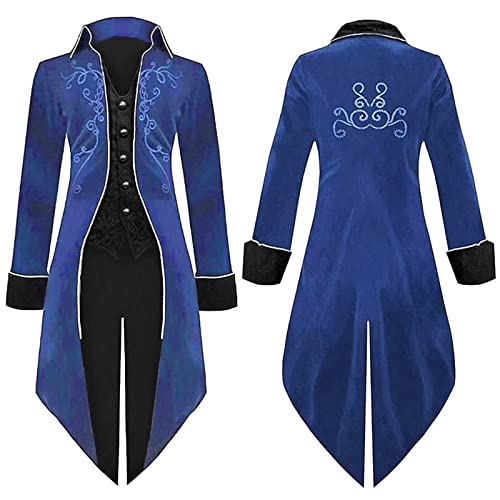 Abrigo medieval para mujer con borde gótico de oro para cosplay de Halloween 3