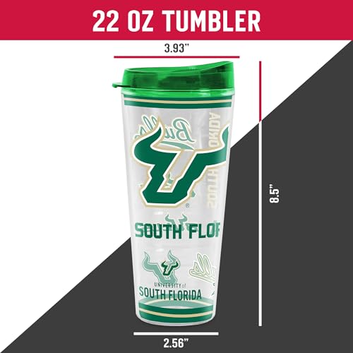 Image of Rico Industries NCAA College Double Wall Mayhem 16oz Or 20oz Tritan Tumbler W Lid