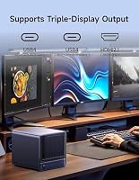 MINIS FORUM N5 Air 5-Bay Desktop-NAS, AMD Ryzen 7 255, 8C/16T CPU, Radeon 780M, 16GB RAM,64GB SSD, 3×M.2 NVMe, 10GbE + 5GbE, OCuLink- und USB4-Anschlüsse, PCIe x16 Erweiterungssteckplatz (ohne HDD) – Ansicht 3