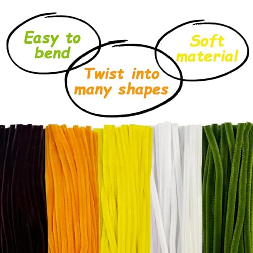Image of Premium Chenille Stems Pipe Cleaners, Craft Supplies for DIY Art, Floral Creations, School Projects (Sunflower 250pcs)