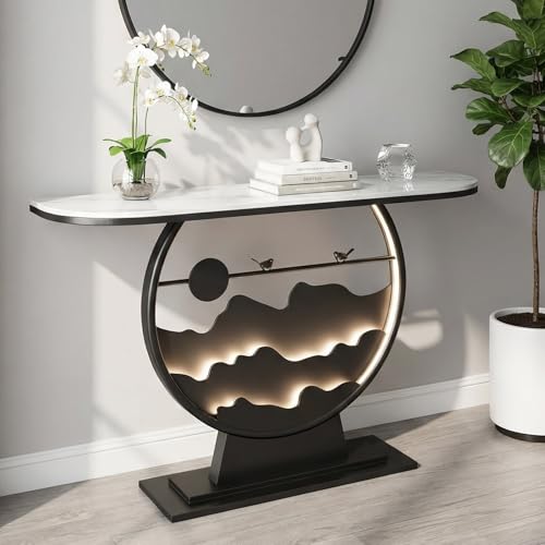 MISXEOE Console Table with Smart Sensor LED Lighting, 39.4" Entryway