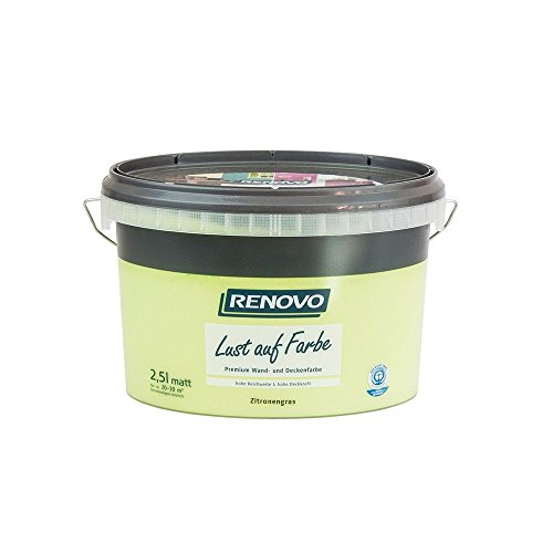 Trendfarbe Zitronengrass 2,5 L Renovo Lust auf Farbe - Wandfarbe Deckenfarbe