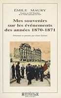 Mes souvenirs sur les événements des années 1870-1871 2910828174 Book Cover