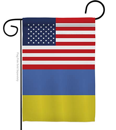 Americana Home & Garden Ukraine US Friendship Garden Flag - Regional USA American Alliance World Country Particular Area - House Decoration Banner Small Yard Gift Double-Sided Made In 13 X 18.5 Americana Home & Garden Ukraine US Friendship Garden Flag - Regional USA American Alliance World Country Particular Area - House Decoration Banner Small Yard Gift Double-Sided Made In 13 X 18.5