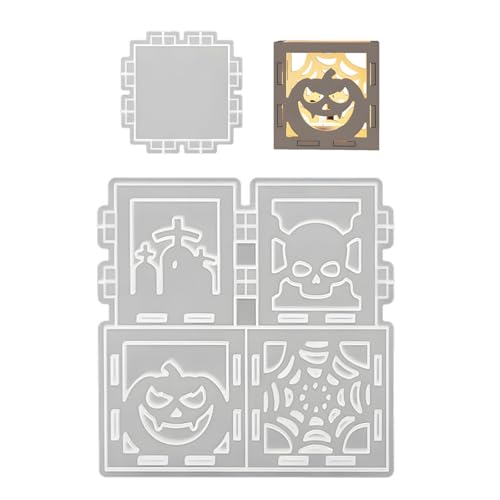 Ataúd temático de Halloween para lámpara y manualidades hecho de ataúd de silicona flexible reutilizable