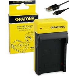 Cargador Bateria Canon T5I PATONA Slim Cargador para LP-E8 Baterías Compatible con Canon EOS 700D Kiss X4 X6i Rebel T5i