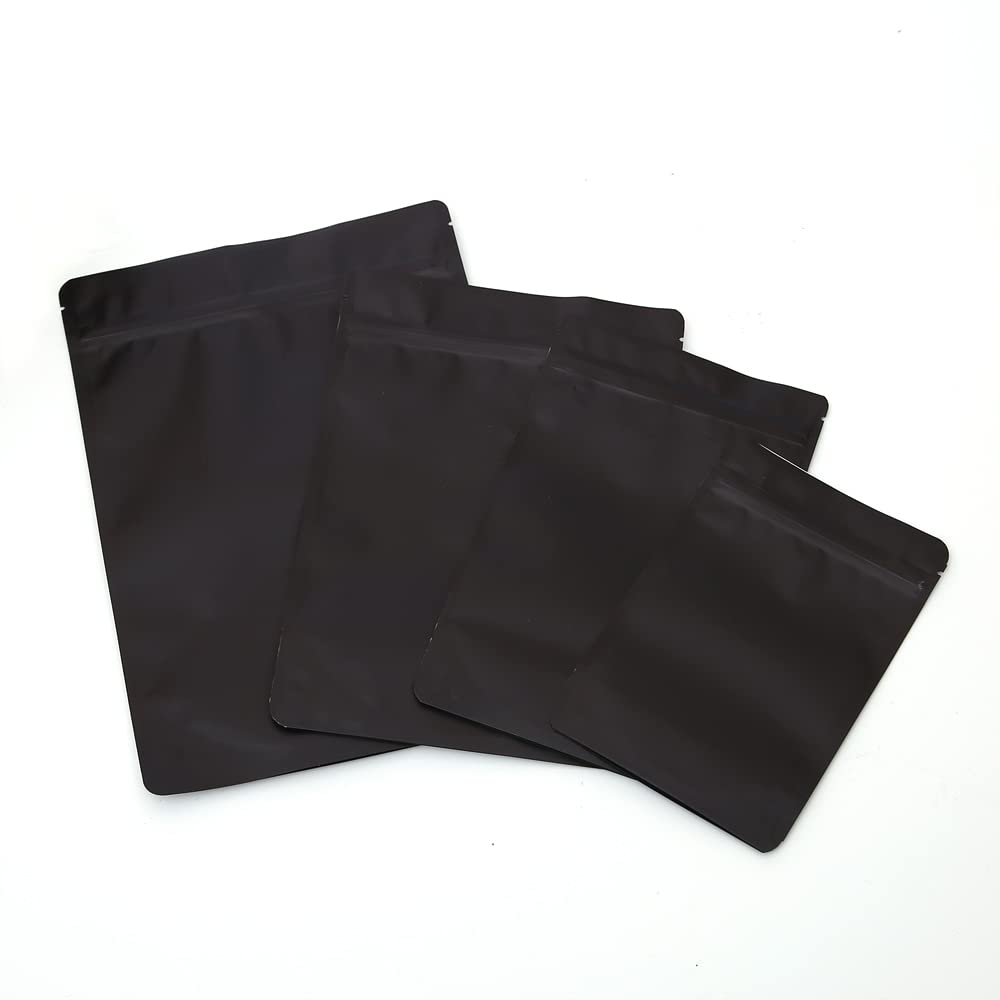 NIAN 100 sztuk różne rozmiary matowy biały czarny woreczki stojące folia aluminiowa Zip Lock plastikowe torby Doypack torba do pakowania kawy i herbaty