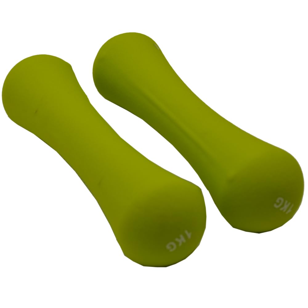 Dumbbells Pair Weight Set Dumbbell Set Hand Weight Women Weights Barbell Weights for Men Ideal for Home Gym Fitness Weight Training Pilates 0.5kg+0.5kg/2.2Pound Born Shaped Neoprene k14a (Light Green)