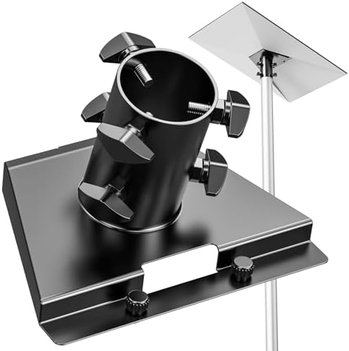 [Upgraded Version] Starlink Gen 3 Pipe Adapter, Starlink Pole Mount, Starlink Mounting Kit, Starlink V3 Mount Plate Roof Mount for Starlink Standard Dish, Fits 1” to 2.1” Poles