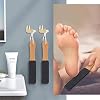 2 Pieces Foot File Callus Remover Heel Grater Wooden Handle Foot Scrubber Pedicure File Foot Filer for Dead Skin Professional