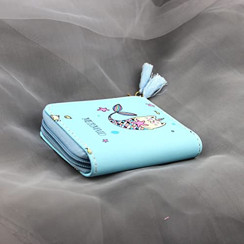 timlee Cute Unicorn Mermaid Wallet Cute Rainbow Unicorn Design Short Wallets Mermaid Purse For Teen Girls Women(0116B)3