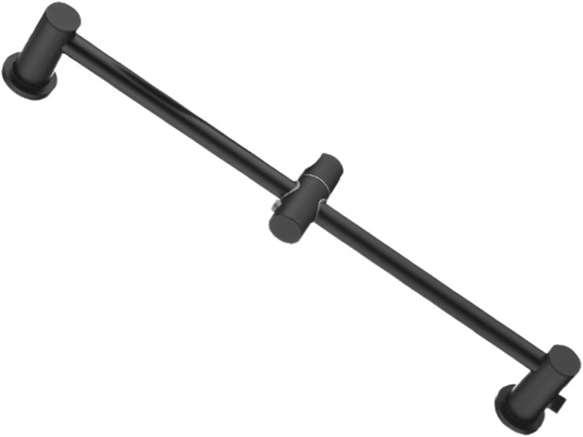 Bathroom Shower Bar Column with Water Outlet Sliding Movable Adjustable Wall Mounted with Bracket Holder Hand Set Matt Black(SB0019BK)