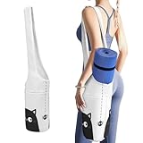 Niapessel ヨガマットバッグ、女性用ヨガマットバッグ、カートゥーンキャット ファニープリント ヨガマットホルダーバッグキャリア Lサイズ ポケット付き ヨガアクセサリー 女性やヨガ愛好家へのヨガギフト