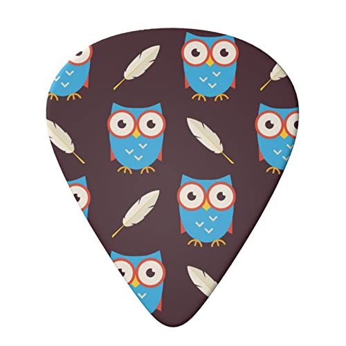 FUCVNPZ Lot de 6 médiators en celluloïd, motif hibou, fins, moyens et lourds pour guitares acoustiques, électriques… - Les Beatles, Paul McCartney, John Lennon, RIngo Starr, George Harrison FUCVNPZ Lot de 6 médiators en celluloïd, motif hibou, fins, moyens et lourds pour guitares acoustiques, électriques… – Image 4
