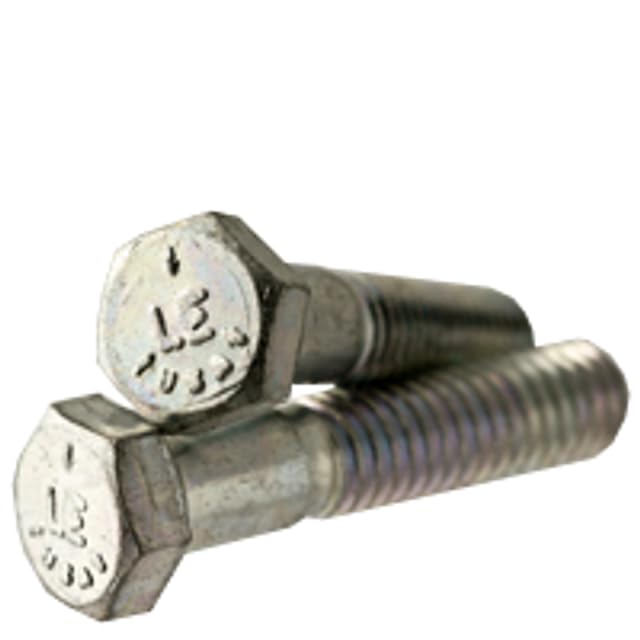 3/4"-10 x 3 1/2" Hex Bolts, Grade 5, Zinc-Plated Finish, Coarse Threads, Partially Threaded, Made in USA, 5 Pack