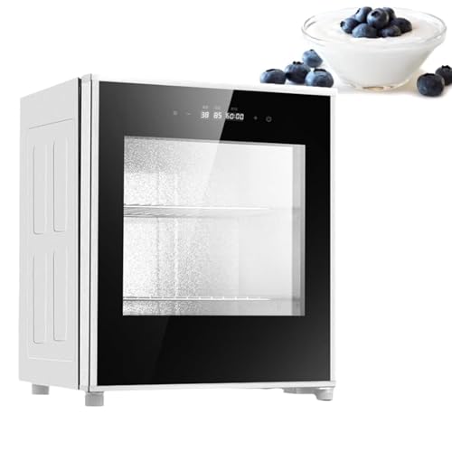 Caja de fermentación de pan de 40 l, máquina de fermentación de masa de pan eléctrica extraíble con temperatura ajustable de 20 a 55 °C y tiempo de 1 min a 24 h, control automático de humedad