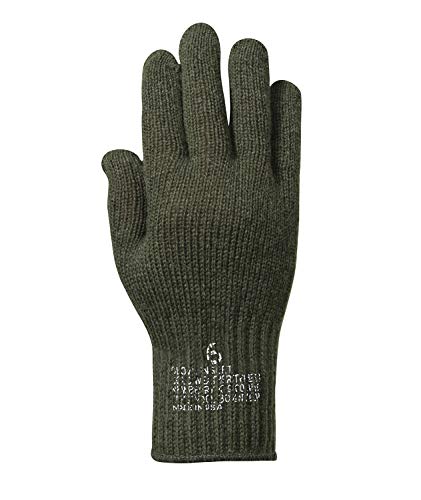 Rothco GI Wool Glove Liners, Olive Drab, Size 5