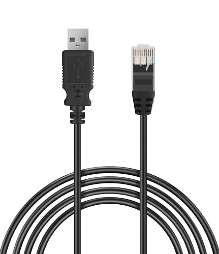 USB to RJ50 10P10C Cable,USB to RJ50 Control Cable for APC UPS 940-0127B 940-0127C 940-0127E AP9827 USB Serial Cable (6FT/1.8M) (RJ50)