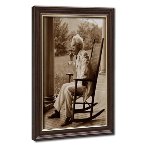 Impression sur toile Mark Twain au porche pour ambiance loft et coin lecture