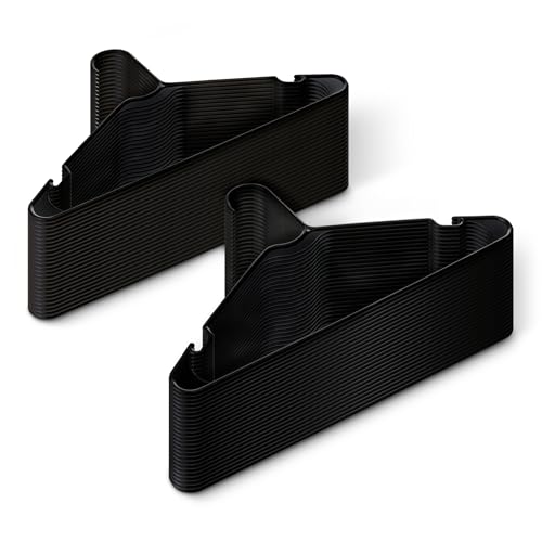 Amazon Basics - Perchas de plástico para Ropa, tamaño de Adulto, Color Negro, Paquete de 50