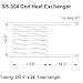 QUELECO Stainless Steel Heating Coil Heat Exchanger - 1