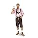 Produktbild Trachten Lederhose mit Trachtenhemd, 2 tlg. Kostüm für Oktoberfest u Karneval - 58/60